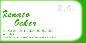 renato ocker business card